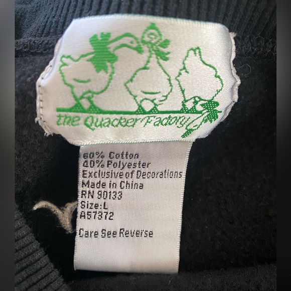 Quacker Factory Embroidered Beach Day Black Sweatshirt - Picture 6 of 6